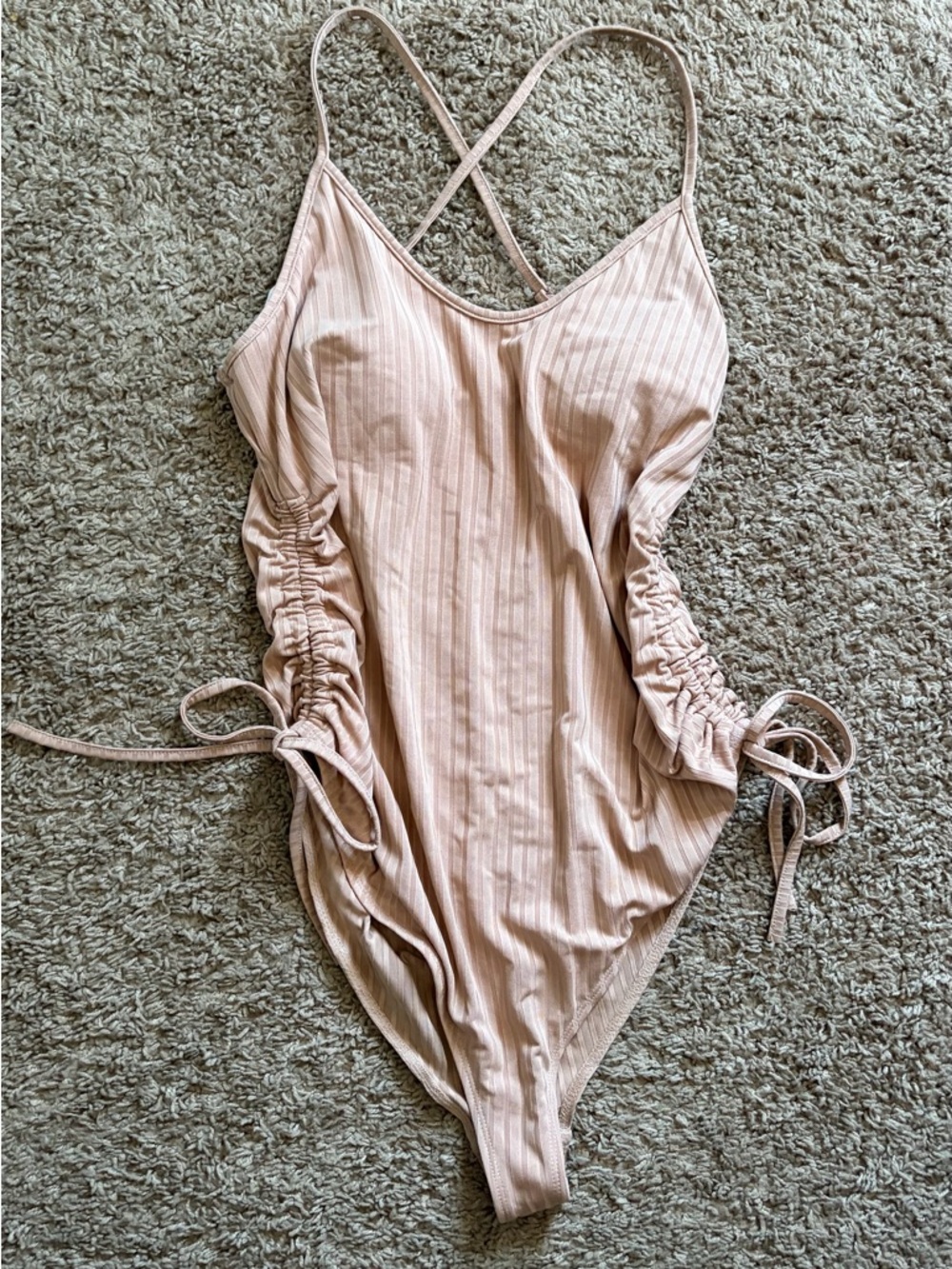 One-Piece Swimsuit in Light brown/tan